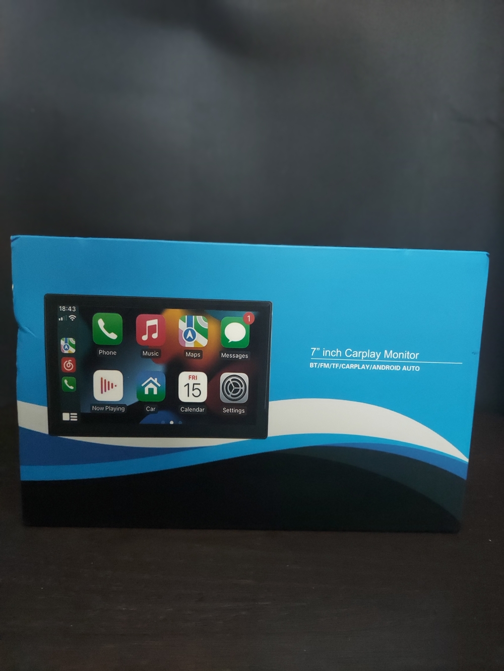 7" Blue CarPlay Monitor - Universal Car Audio Display